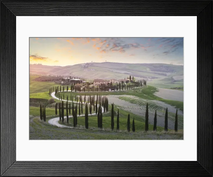 Framed Print : Podere Baccoleno, Asciano, Siena Province, Tuscany, Italy