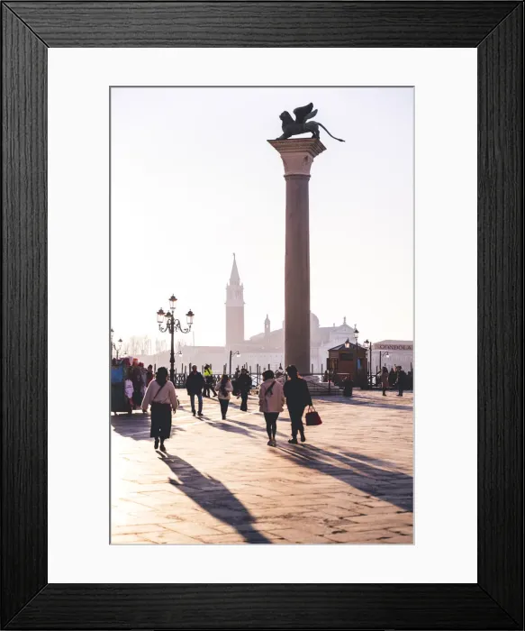 Framed Print : Paople crossing St. Mark square, Venice, Veneto, Italy Framed Print : Paople crossing St. Mark square, Venice, Veneto, Italy