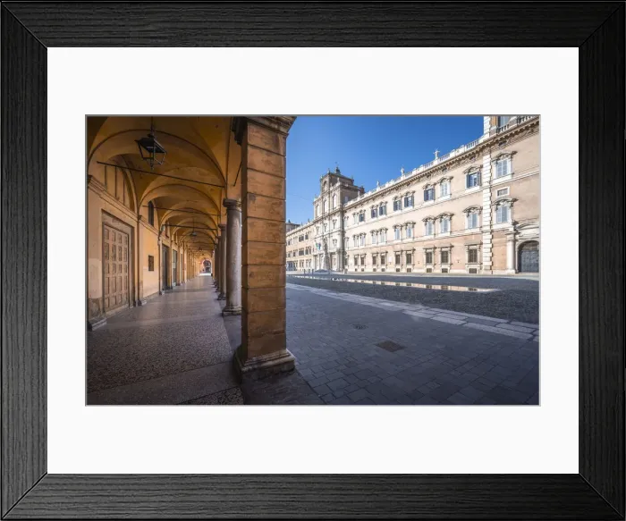 Framed Print : Piazza Roma, iconic square in Modena old town. Modena, Emilia Romagna, Italy Framed Print : Piazza Roma, iconic square in Modena old town. Modena, Emilia Romagna, Italy