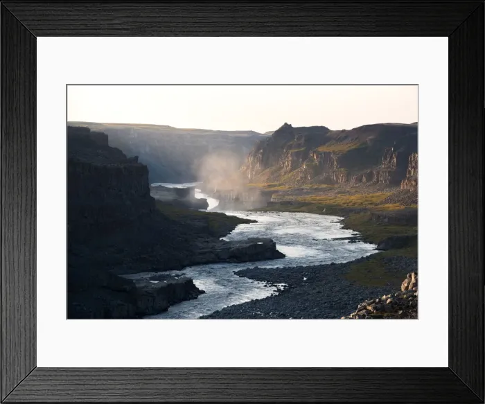 Framed Print : National park Jokulsargljufur and deep canyon with a river, near by Dettifoss waterwall Framed Print : National park Jokulsargljufur and deep canyon with a river, near by Dettifoss waterwall