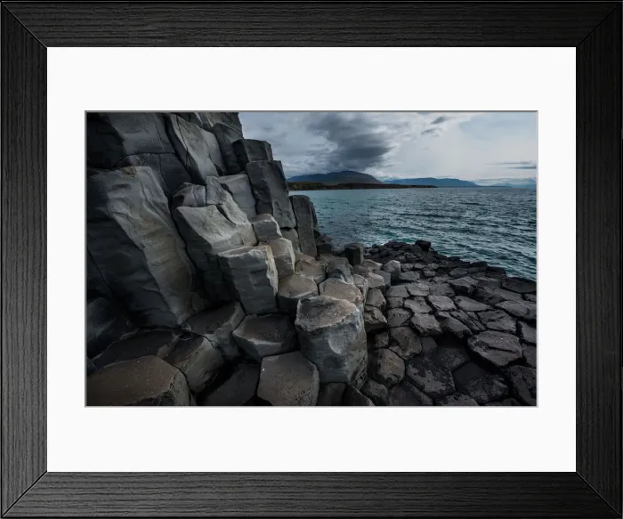 Framed Print : Basaltic columns at Hofsos, Northern Iceland, Iceland Framed Print : Basaltic columns at Hofsos, Northern Iceland, Iceland