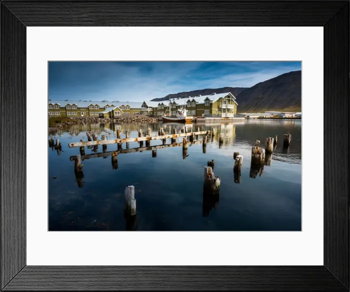 Framed Print : Siglufjordur town, Northern Iceland, Iceland Framed Print : Siglufjordur town, Northern Iceland, Iceland