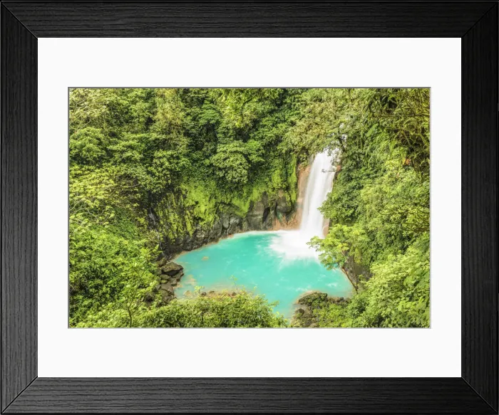 Framed Print : Waterfall at Rio Celeste, Parque National Volcan Tenorio, Alajuela, Costa Rica Framed Print : Waterfall at Rio Celeste, Parque National Volcan Tenorio, Alajuela, Costa Rica