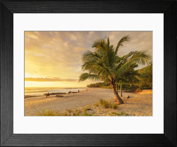 Framed Print : Playa Santa Teresa at sunset, Peninsula de Nicoya, Guanacaste, Costa Rica, Latin America