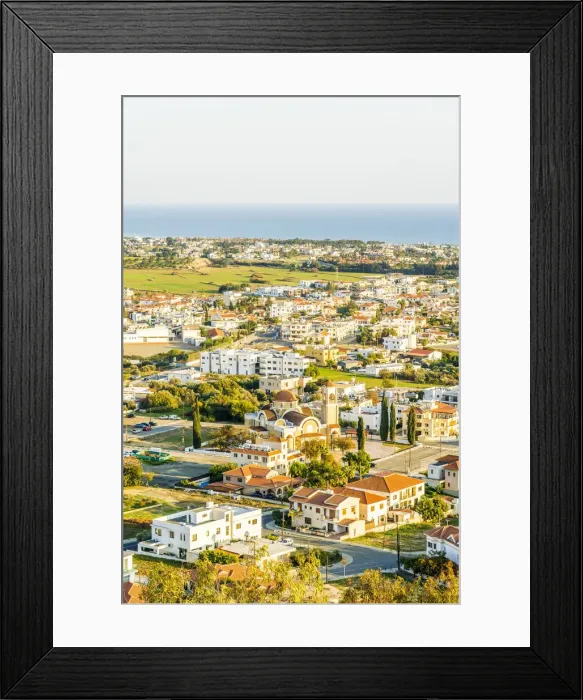 Framed Print : Elevated view over Oroklini, Larnaca District, Cyprus Framed Print : Elevated view over Oroklini, Larnaca District, Cyprus
