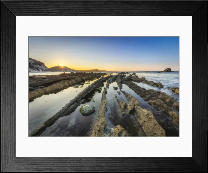 Framed Print : Mupe Ledges at sunrise, Isle of Purbeck, Jurassic Coast World Heritage Site, Dorset Framed Print : Mupe Ledges at sunrise, Isle of Purbeck, Jurassic Coast World Heritage Site, Dorset