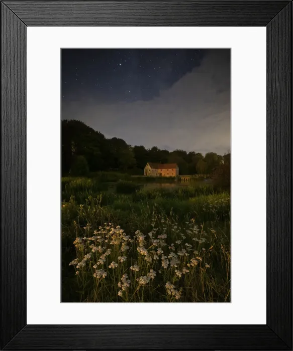 Framed Print : The Mill at night, River Stour, Sturminster Newton, Dorset, England, UK Framed Print : The Mill at night, River Stour, Sturminster Newton, Dorset, England, UK