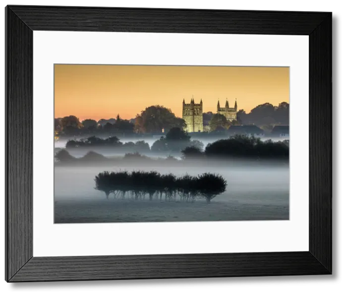 Framed Print : Wimborne Minster at dawn, Dorset, England, UK