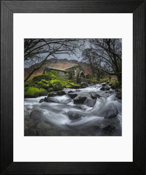 Framed Print : Dissused water mill, Borrowdale, Lake District National Park, Cumbria, England, UK Framed Print : Dissused water mill, Borrowdale, Lake District National Park, Cumbria, England, UK