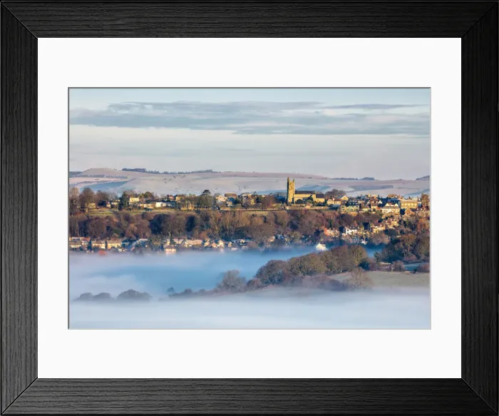Framed Print : Shaftesbury from Melbury Hill, Cranborne Chase, Dorset, England, UK Framed Print : Shaftesbury from Melbury Hill, Cranborne Chase, Dorset, England, UK