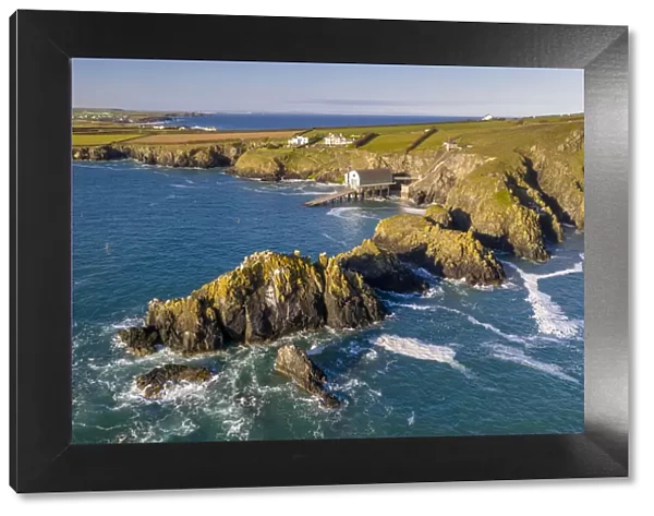 Merope Rocks and the Padstow Lifeboat Station on Trevose Head, Cornwall, England