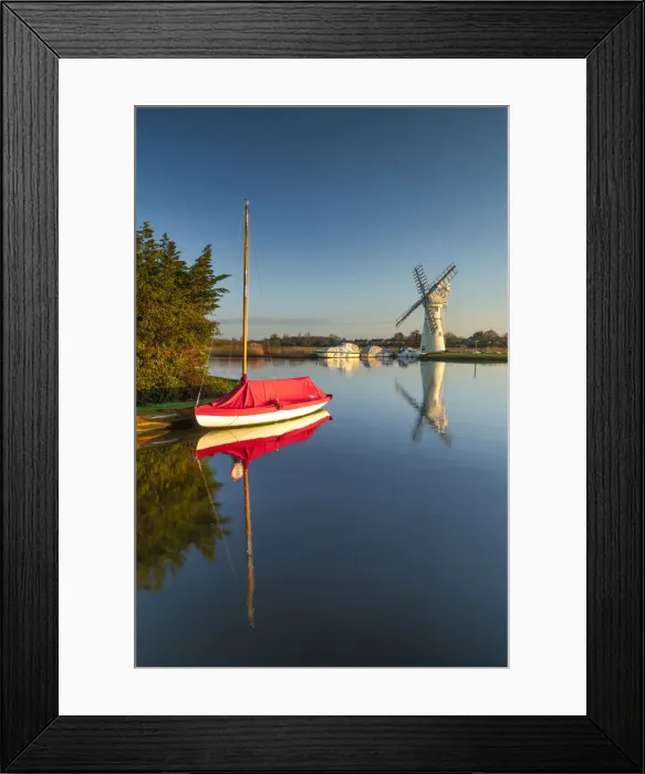 Framed Print : Thurne Mill & Sailboat, Norfolk Broads National Park, Norfolk, England Framed Print : Thurne Mill & Sailboat, Norfolk Broads National Park, Norfolk, England