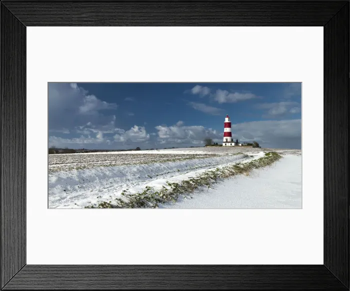 Framed Print : Happisburgh Lighthouse in Winter, Happisburgh, Norfolk, England Framed Print : Happisburgh Lighthouse in Winter, Happisburgh, Norfolk, England