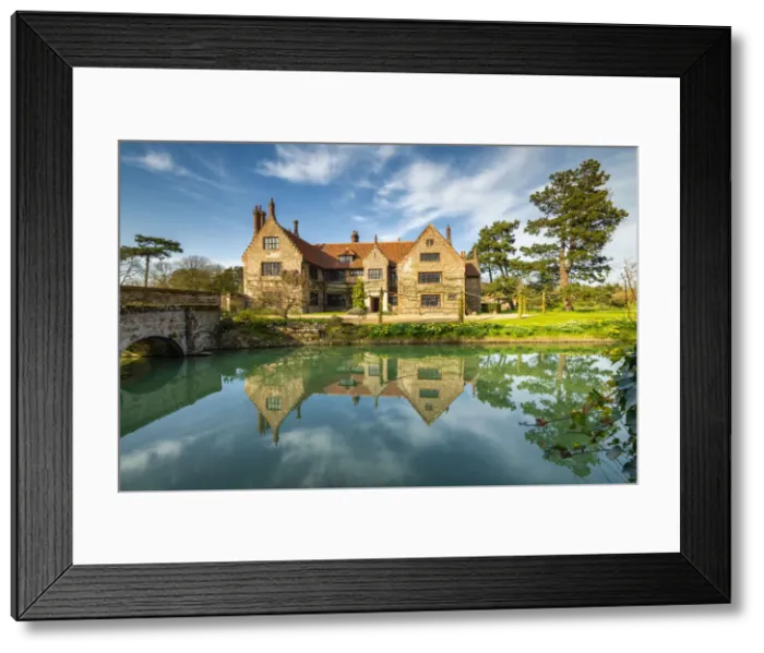 Framed Print : Hindringham Hall Reflecting in Moat, Hindringham, Norfolk, England Framed Print : Hindringham Hall Reflecting in Moat, Hindringham, Norfolk, England
