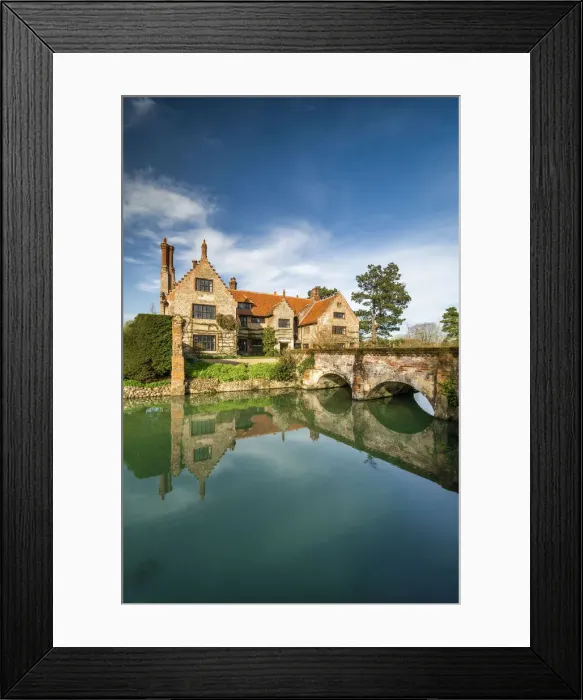 Framed Print : Hindringham Hall Reflecting in Moat, Hindringham, Norfolk, England Framed Print : Hindringham Hall Reflecting in Moat, Hindringham, Norfolk, England