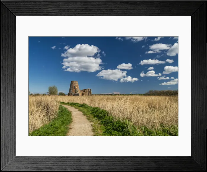 Framed Print : Path to St. Benets Abbey, Norfolk Broads National Park, England