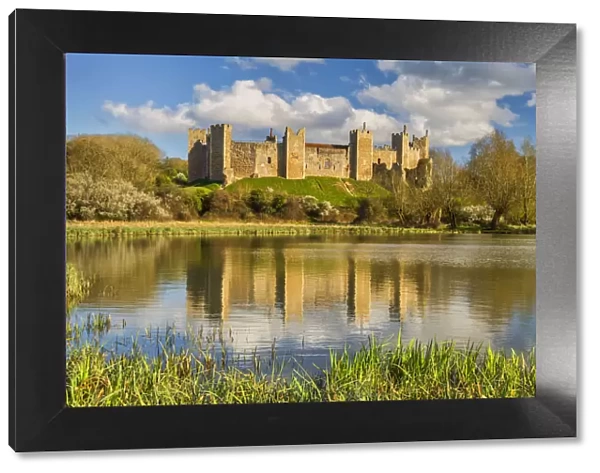 Framlingham Castle Reflecting in Mere, Framlingham, Suffolk, England