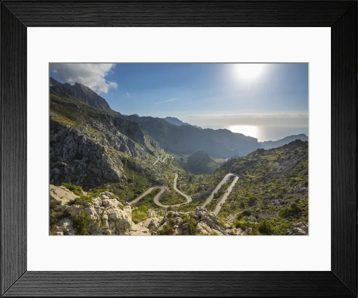 Framed Print : Winding road to Sa Calobra, Serra de Tramuntana, Mallorca, Balearic Islands, Spain Framed Print : Winding road to Sa Calobra, Serra de Tramuntana, Mallorca, Balearic Islands, Spain