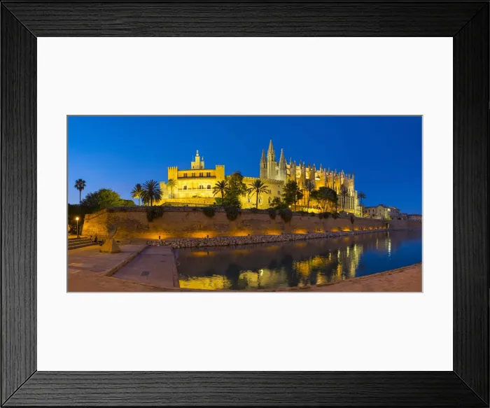 Framed Print : Royal Palace of La Almudaina & Cathedral La Seu, Palma, Mallorca, Balearic Islands, Spain Framed Print : Royal Palace of La Almudaina & Cathedral La Seu, Palma, Mallorca, Balearic Islands, Spain