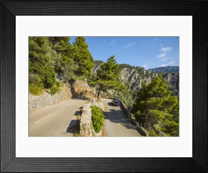 Framed Print : Road to Port de Valldemossa, Serra de Tramuntana, Mallorca, Balearic Islands, Spain Framed Print : Road to Port de Valldemossa, Serra de Tramuntana, Mallorca, Balearic Islands, Spain