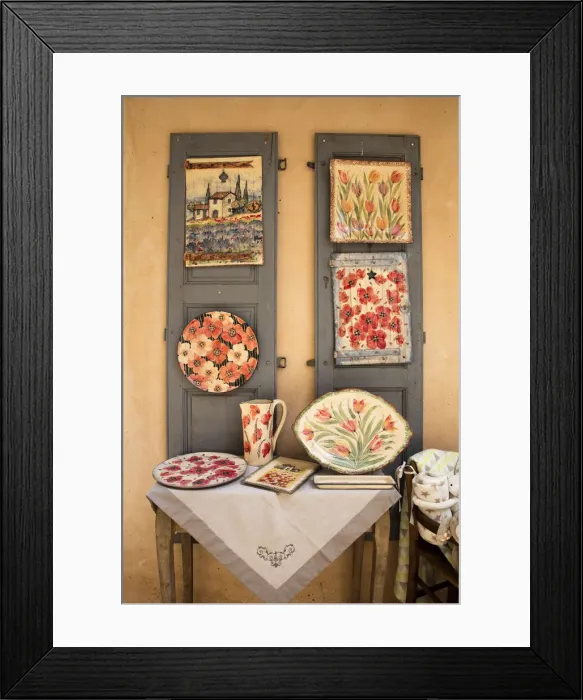 Framed Print : Shop selling local products in Valensole, Provence, France Framed Print : Shop selling local products in Valensole, Provence, France