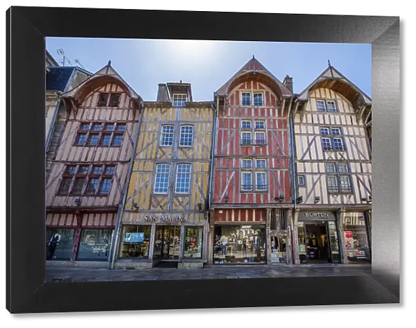 Traditional buildings and shops, Troyes, Aube, Grand Est, France