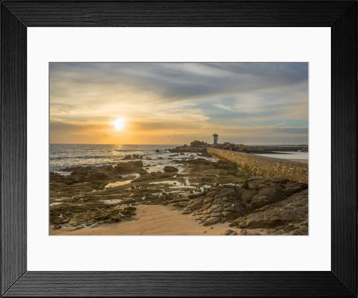 Framed Print : Mole and lighthouse of Trevignon, Tregunc, Finistere, Brittany, France Framed Print : Mole and lighthouse of Trevignon, Tregunc, Finistere, Brittany, France