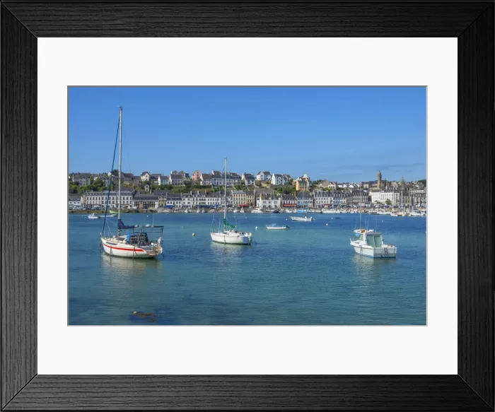Framed Print : Harbor of Audierne, Departement Finistere, Brittany, France
