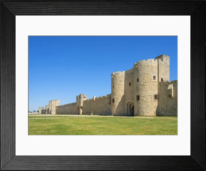 Framed Print : Medieval city wall with city gate, Aigues-Mortes, Camargue, Gard, Languedoc-Roussillon Framed Print : Medieval city wall with city gate, Aigues-Mortes, Camargue, Gard, Languedoc-Roussillon