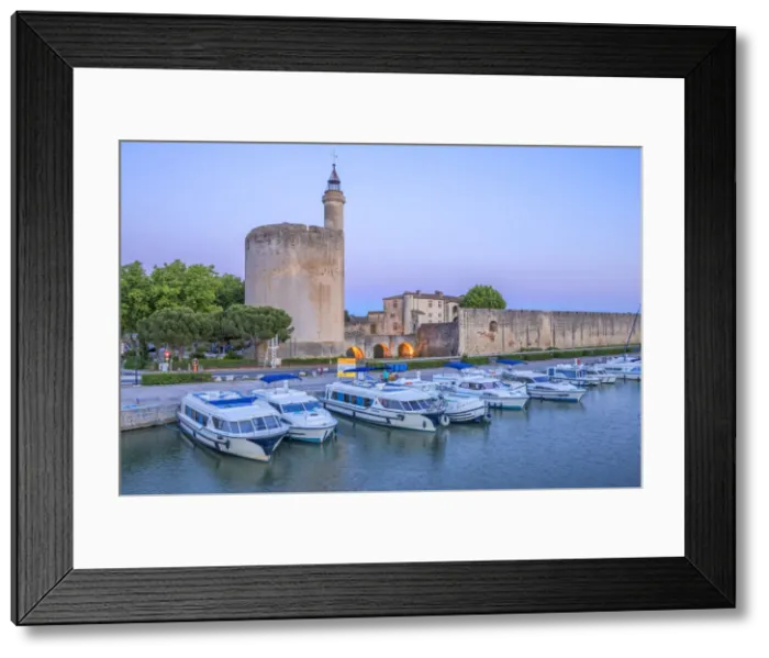 Framed Print : Tour de Constance with Canal du Rhone a Sete, Aigues-Mortes, Camargue, Gard Framed Print : Tour de Constance with Canal du Rhone a Sete, Aigues-Mortes, Camargue, Gard