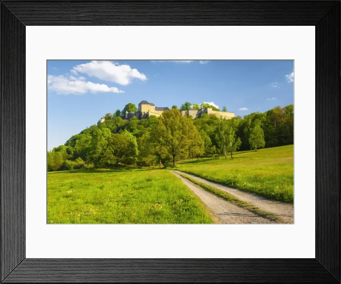 Framed Print : Fortress Koenigstein Fort, Elbe Sandstone Mountains, Saechsische Schweiz Framed Print : Fortress Koenigstein Fort, Elbe Sandstone Mountains, Saechsische Schweiz