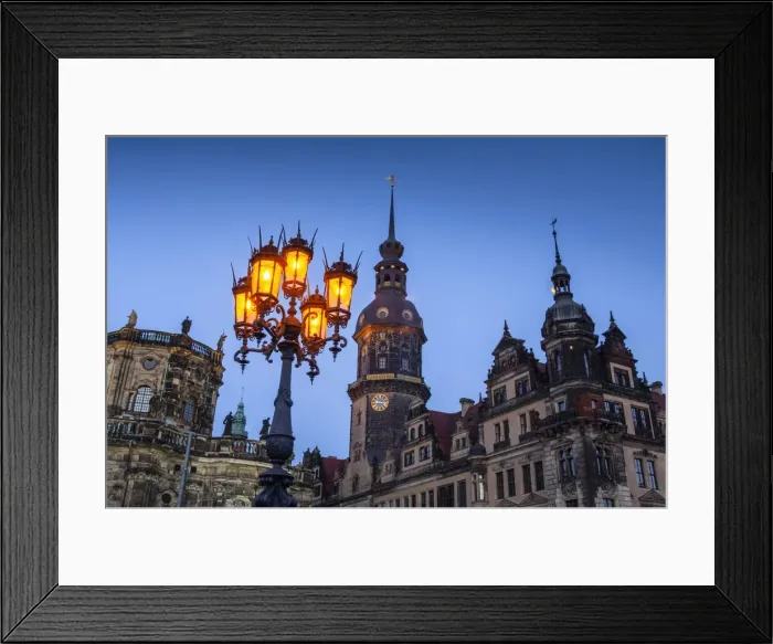 Framed Print : Residence Castle, Dresden, Saxony, Germany, Europe