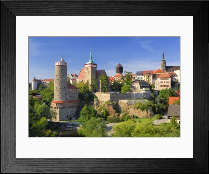 Framed Print : Old Water Art and St. Michaels Church, Bautzen, Upper Lusatia, Saxony, Germany Framed Print : Old Water Art and St. Michaels Church, Bautzen, Upper Lusatia, Saxony, Germany