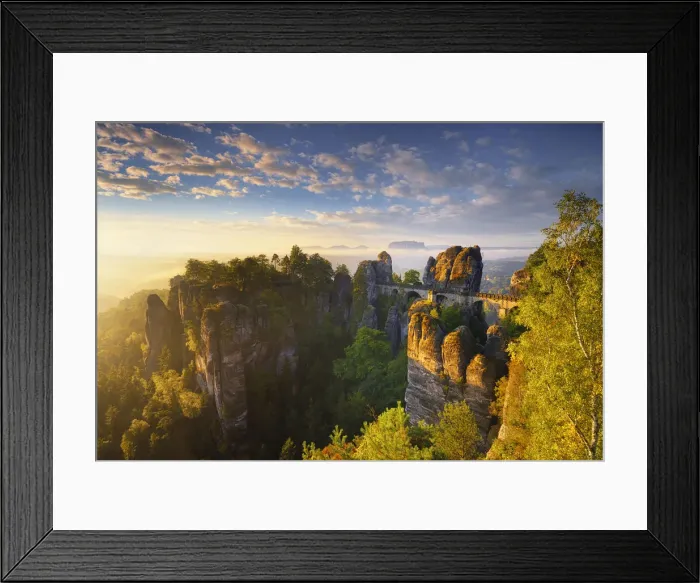 Framed Print : Bastei bridge, Elbe Sandstone Mountains, National Park Saxon Switzerland, Saxony, Germany Framed Print : Bastei bridge, Elbe Sandstone Mountains, National Park Saxon Switzerland, Saxony, Germany