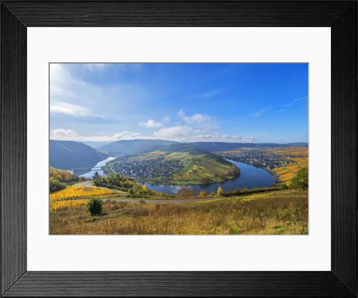 Framed Print : Mosel horseshoe bend at Krov, Mosel valley, Rhineland-Palatinate, Germany Framed Print : Mosel horseshoe bend at Krov, Mosel valley, Rhineland-Palatinate, Germany