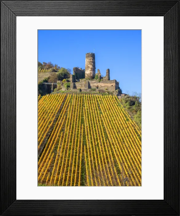 Framed Print : Furstenberg castle, Oberdiebach, Rhine valley, Rhineland-Palatinate, Germany