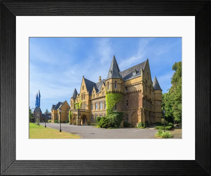 Framed Print : Halberg castle, domicile of the Saarland broadcast, Saarbrucken, Saarland, Germany