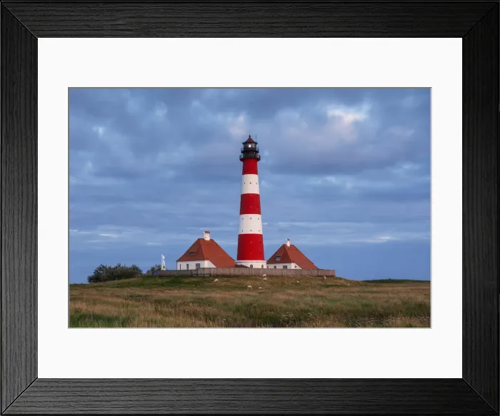 Framed Print : Lighthouse, Westerhever, Westerheversand, Wadden sea, Eiderstedt, North Frisia Framed Print : Lighthouse, Westerhever, Westerheversand, Wadden sea, Eiderstedt, North Frisia