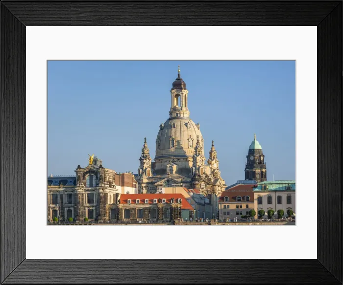 Framed Print : Skyline of Dresden with Bruehl's Terrace, Church of Our Lady, Academy of Fine Arts, Dresden, Saxony, Germany Framed Print : Skyline of Dresden with Bruehl's Terrace, Church of Our Lady, Academy of Fine Arts, Dresden, Saxony, Germany