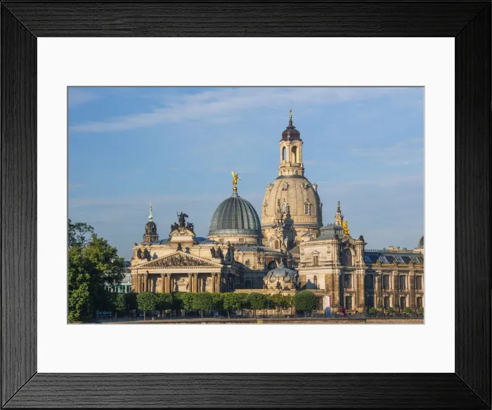 Framed Print : Skyline of Dresden with Bruehl's Terrace, Church of Our Lady, Academy of Fine Arts, Dresden, Saxony, Germany Framed Print : Skyline of Dresden with Bruehl's Terrace, Church of Our Lady, Academy of Fine Arts, Dresden, Saxony, Germany