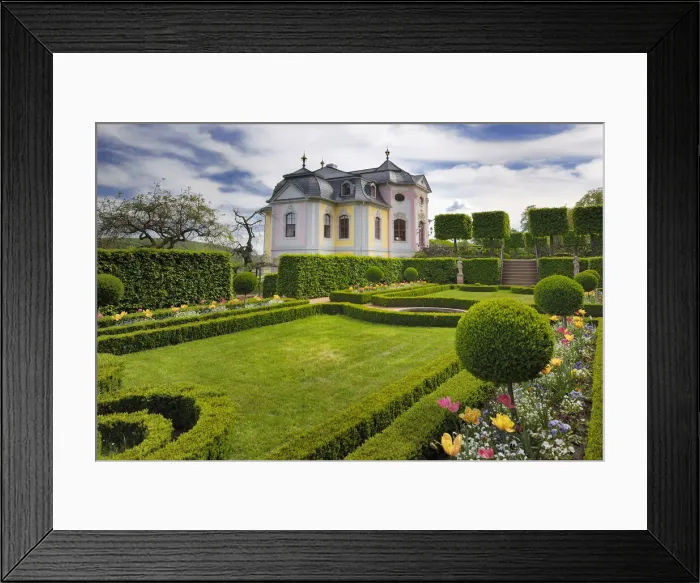 Framed Print : Dornburg Rokoko castle and Garden, Dornburger Schloesser Framed Print : Dornburg Rokoko castle and Garden, Dornburger Schloesser