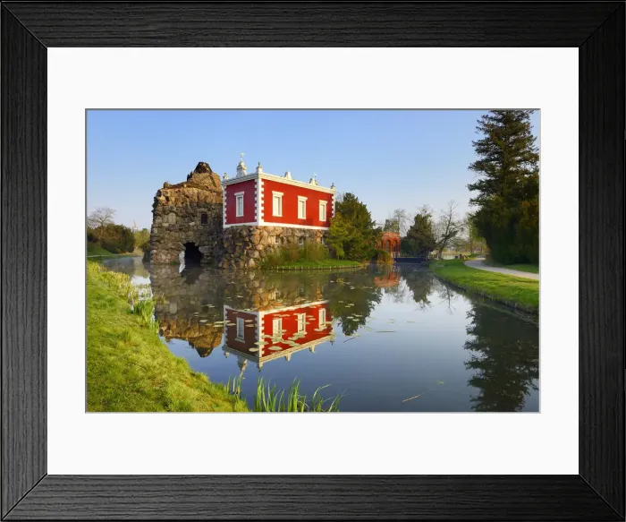 Framed Print : Villa Hamilton, Stein island, Woerlitzer Park, UNESCO World Heritage Site Dessau-Woerlitzer Gartenreich, Woerlitz, Saxony-Anhalt, Germany, Europe