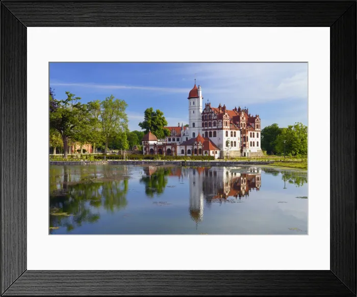 Framed Print : Schloss Basedow Castle, Mecklenburg Switzerland, Mecklenburg-Western Pomerania, Germany Framed Print : Schloss Basedow Castle, Mecklenburg Switzerland, Mecklenburg-Western Pomerania, Germany