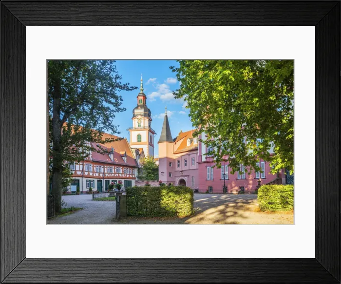 Framed Print : Erbach palace and city church, Odenwald, Hesse, Germany Framed Print : Erbach palace and city church, Odenwald, Hesse, Germany