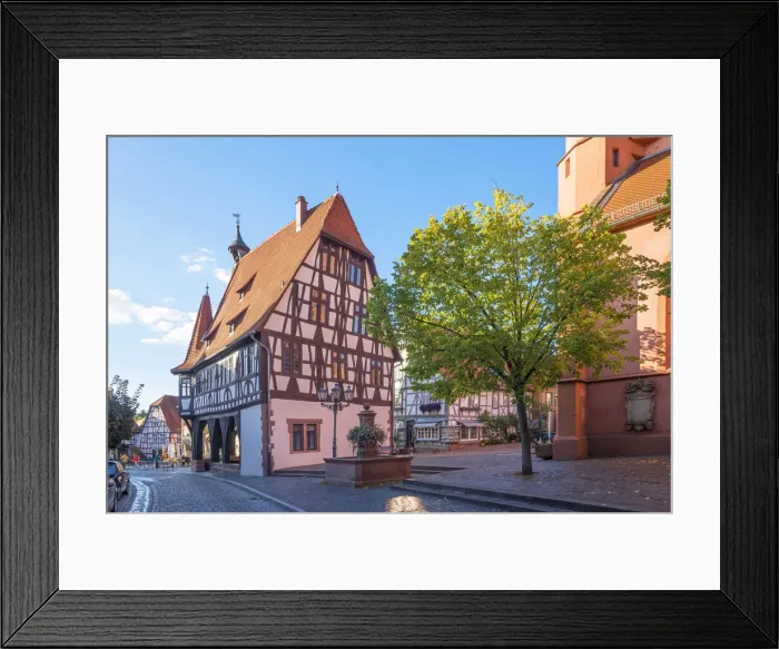 Framed Print : Historical city hall, market place, Michelstadt, Odenwald, Hesse, Germany Framed Print : Historical city hall, market place, Michelstadt, Odenwald, Hesse, Germany