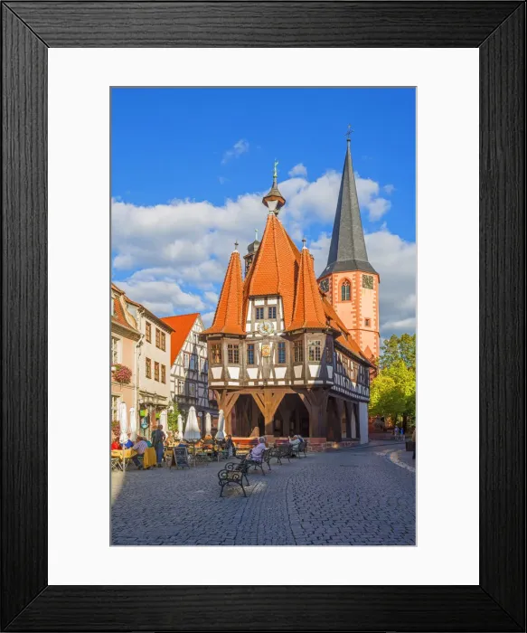 Framed Print : Historical city hall, market place, Michelstadt, Odenwald, Hesse, Germany Framed Print : Historical city hall, market place, Michelstadt, Odenwald, Hesse, Germany