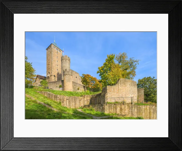Framed Print : Starkenburg castle, Heppenheim, Hessische Bergstrasse, Odenwald, Hesse, Germany