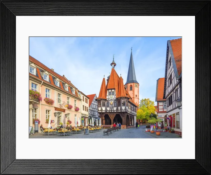 Framed Print : Historical city hall, market place, Michelstadt, Odenwald, Hesse, Germany Framed Print : Historical city hall, market place, Michelstadt, Odenwald, Hesse, Germany
