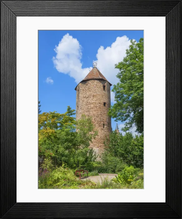Framed Print : Blue hat tower, Weinheim, Bergstrasse, Odenwald, Baden-Wurttenberg, Germany Framed Print : Blue hat tower, Weinheim, Bergstrasse, Odenwald, Baden-Wurttenberg, Germany