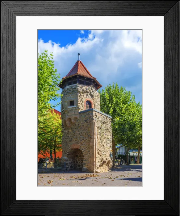 Framed Print : Rinnentor historical citygate, Bensheim, Odenwald, Hesse, Hessische Bergstrasse, Germany Framed Print : Rinnentor historical citygate, Bensheim, Odenwald, Hesse, Hessische Bergstrasse, Germany